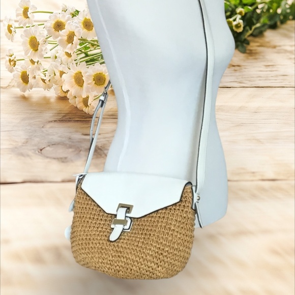 Michael Kors Naomi Straw Crossbody Bag - Picture 6 of 15